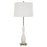 Uttermost Annora Glossy Table Lamp, Glossy White/Brass