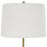 Uttermost Annora Glossy Table Lamp, Glossy White/Brass