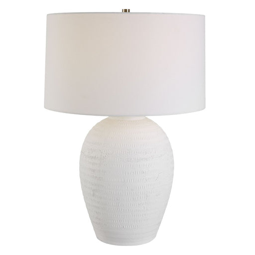 Uttermost Reyna Chalk Table Lamp, Chalk White/Nickel - 30236-1
