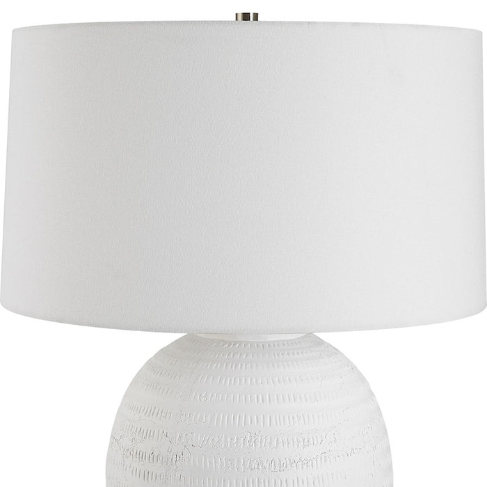 Uttermost Reyna Chalk Table Lamp, Chalk White/Nickel