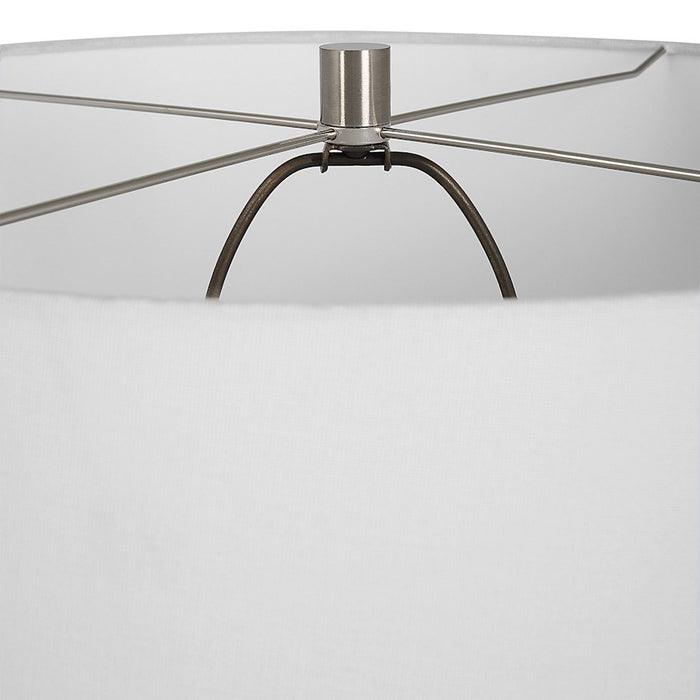 Uttermost Reyna Chalk Table Lamp, Chalk White/Nickel