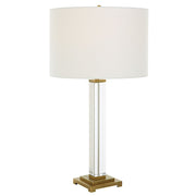 Uttermost Crystal Column Table Lamp, Brass - 30237