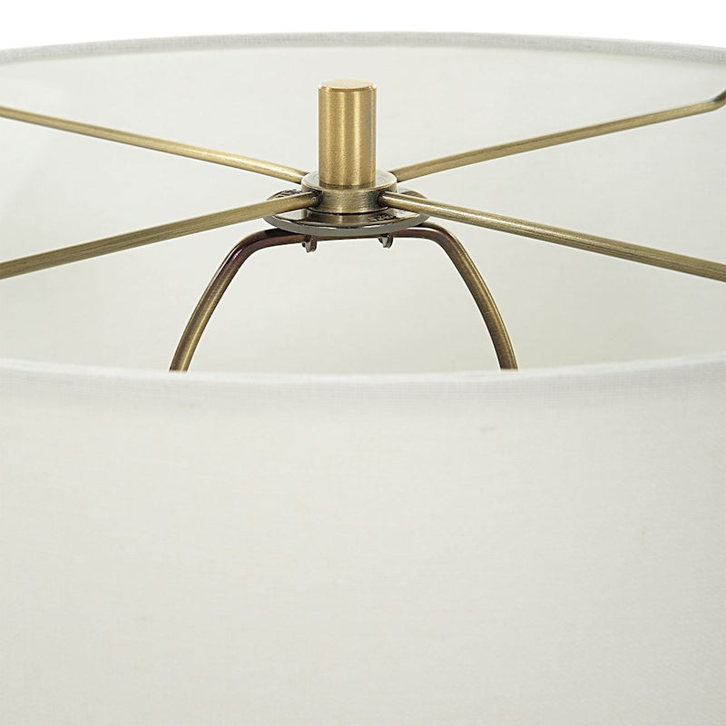 Uttermost Crystal Column Table Lamp, Brass