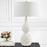 Uttermost Twisted Swirl White Table Lamp, Chalk White/Nickel