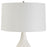 Uttermost Twisted Swirl White Table Lamp, Chalk White/Nickel