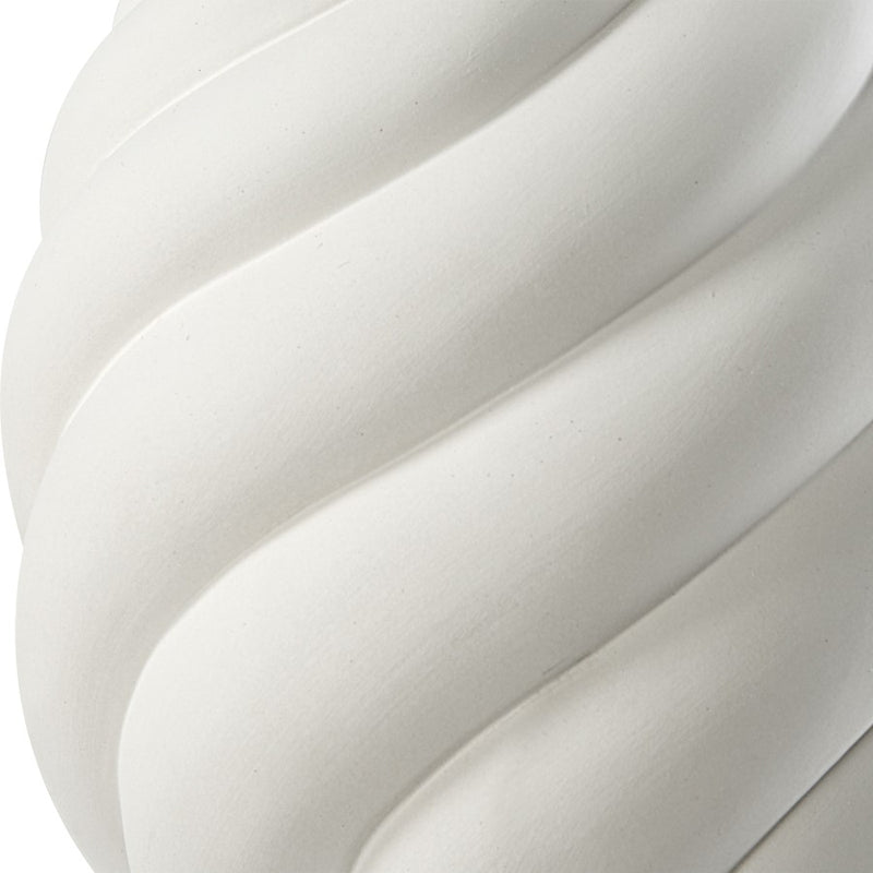 Uttermost Twisted Swirl White Table Lamp, Chalk White/Nickel