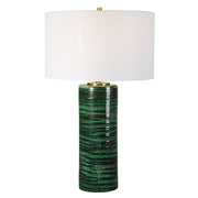 Uttermost Galeno Emerald Green Table Lamp, Emerald Green/Brass - 30242