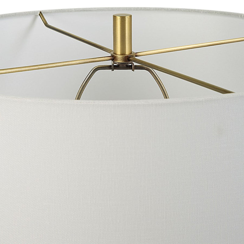 Uttermost Galeno Emerald Green Table Lamp, Emerald Green/Brass