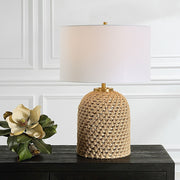 Uttermost Kendari Rope & Rattan Table Lamp, Antique Brass - 30243