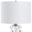 Uttermost Aura 1 Light Clear Glass Table Lamp, Brass