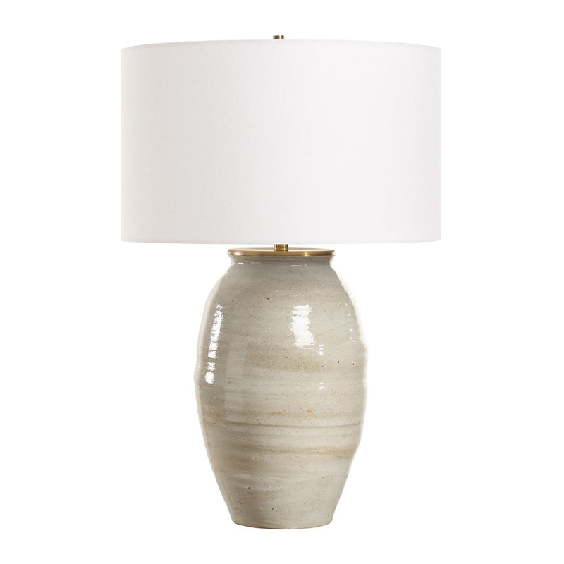 Uttermost Amos 1 Light Ceramic Table Lamp, Blue Gray
