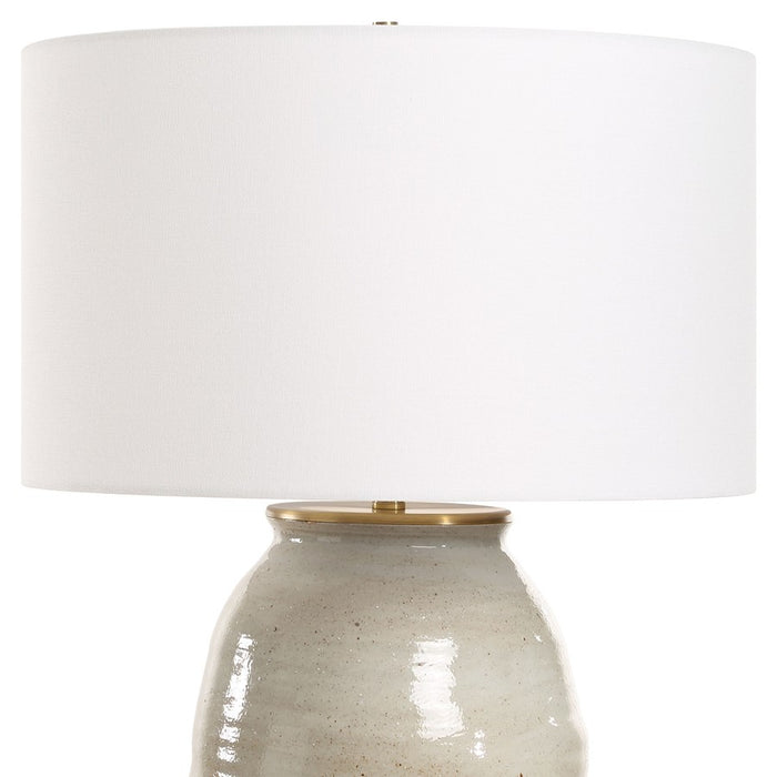 Uttermost Amos 1 Light Ceramic Table Lamp, Blue Gray