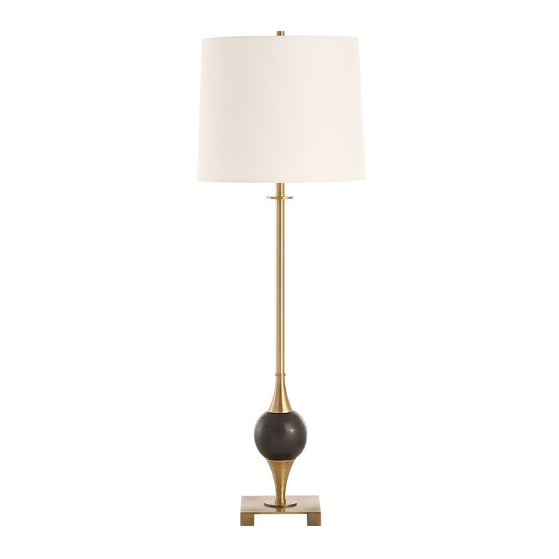Uttermost Dempsey 1 Light Marble Buffet Lamp, Black
