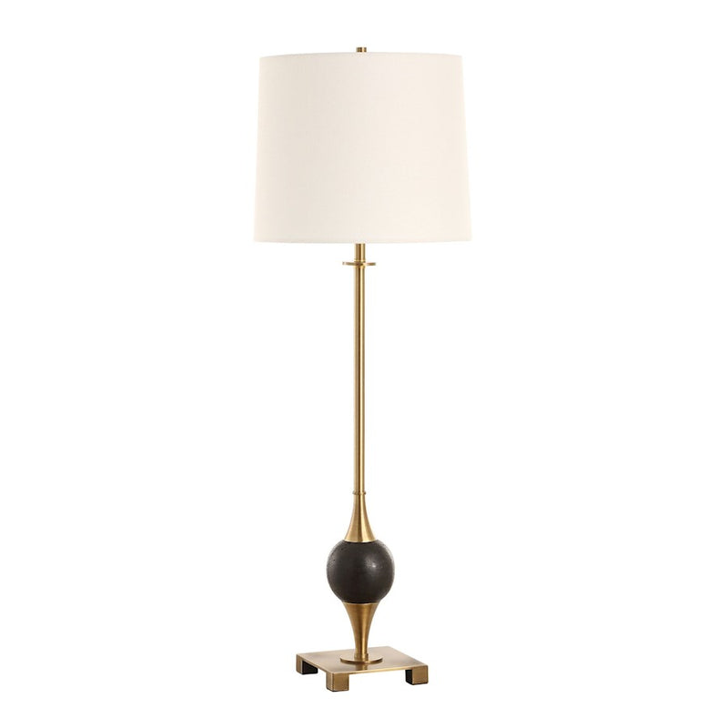 Uttermost Dempsey 1 Light Marble Buffet Lamp, Black