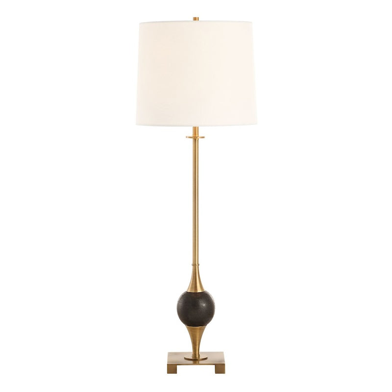 Uttermost Dempsey 1 Light Marble Buffet Lamp, Black