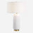 Uttermost Iona 1 Light White Glaze Table Lamp, Brass - 30450