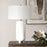 Uttermost Iona 1 Light White Glaze Table Lamp, Brass