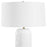 Uttermost Iona 1 Light White Glaze Table Lamp, Brass