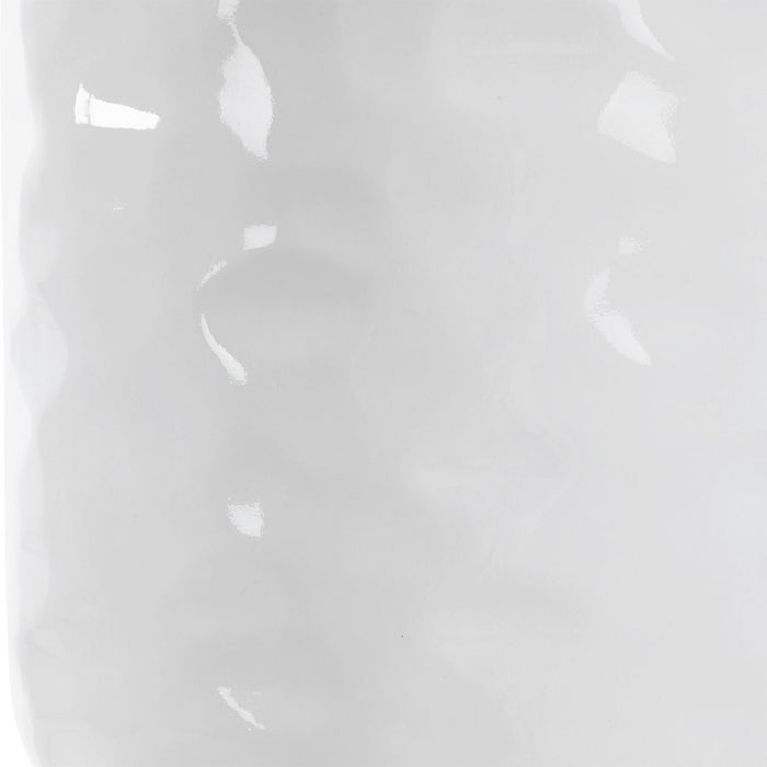 Uttermost Iona 1 Light White Glaze Table Lamp, Brass