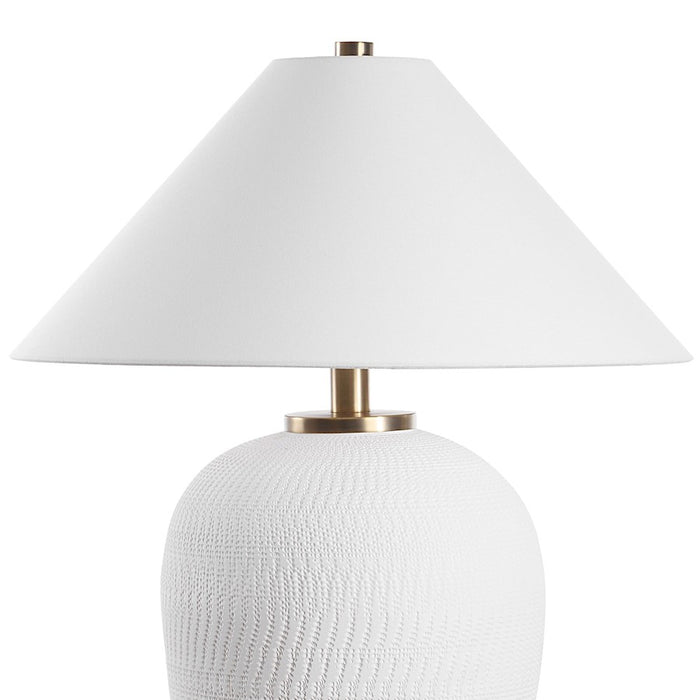 Uttermost Merriton 1 Light Matte White Table Lamp, Bronze