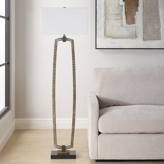 Uttermost Relic 1 Light Gold Floor Lamp, Bronze