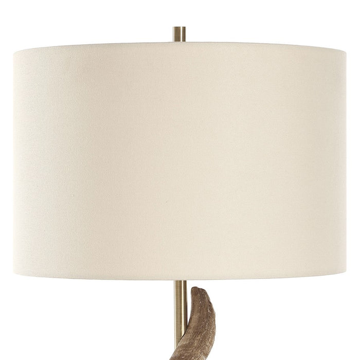 Uttermost Rams 1 Light Horn Table Lamp, Brass