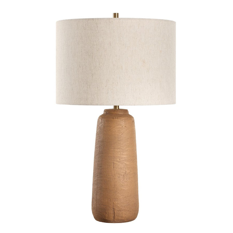 Uttermost Ayda 1 Light Terracotta Table Lamp, Brass