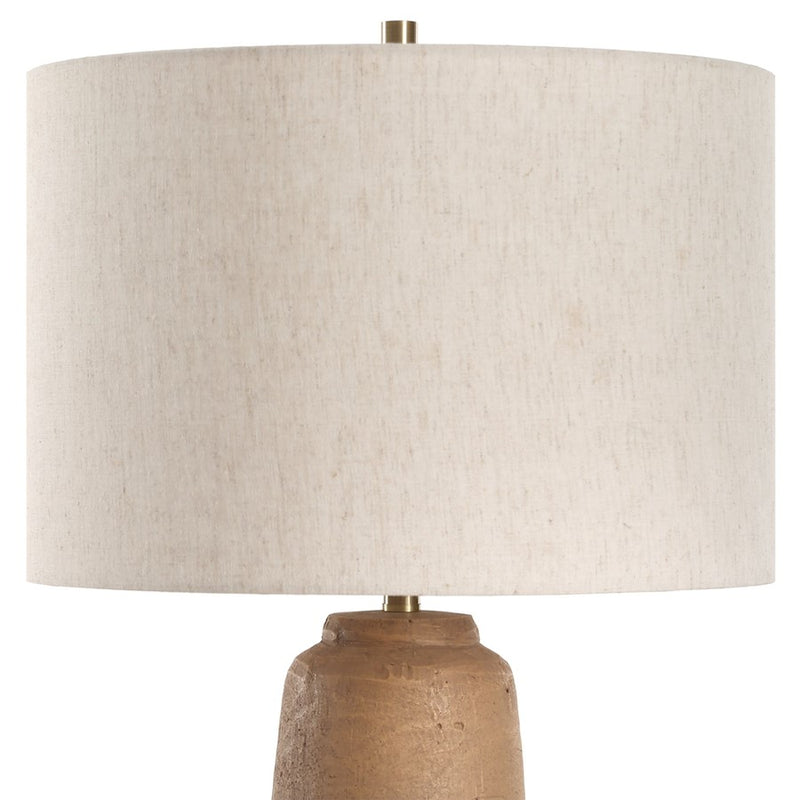 Uttermost Ayda 1 Light Terracotta Table Lamp, Brass
