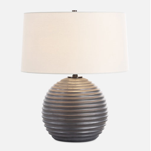 Uttermost Chelsom 1 Light Ribbed Table Lamp, Bronze - 30458-1