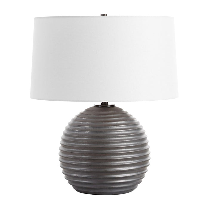 Uttermost Chelsom 1 Light Ribbed Table Lamp, Bronze