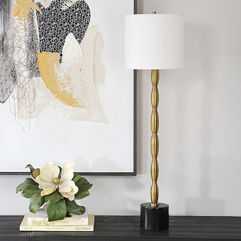 Uttermost Ezra 1 Light Brass Buffet Lamp