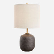 Uttermost Blacktop 1 Light Buffet Lamp, Black/Brass - 30462-1