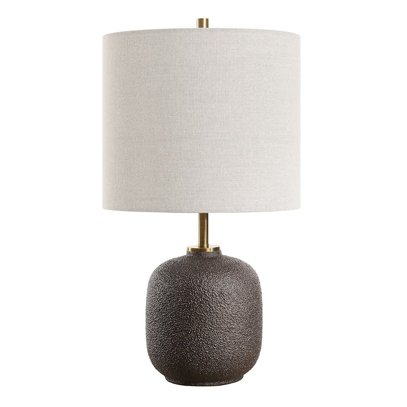 Uttermost Blacktop 1 Light Buffet Lamp, Black/Brass