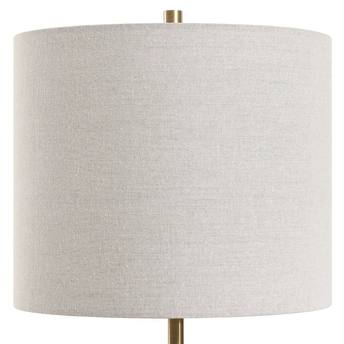 Uttermost Blacktop 1 Light Buffet Lamp, Black/Brass