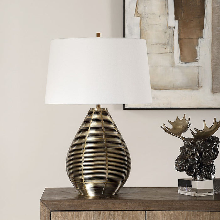Uttermost Knowles 1 Light Brass Table Lamp