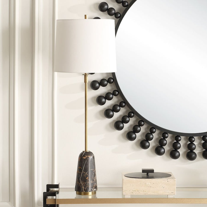 Uttermost Jenson 1 Light Black Marble Buffet Lamp