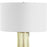 Uttermost Mirah 1 Light Olive Glass Table Lamp, Brass