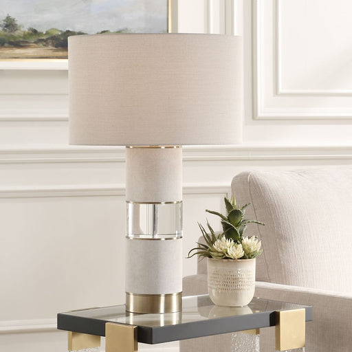 Uttermost Maliyah 1 Light Beige Linen Table Lamp - 30472