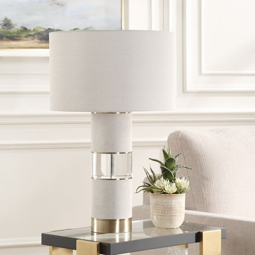 Uttermost Maliyah 1 Light Beige Linen Table Lamp