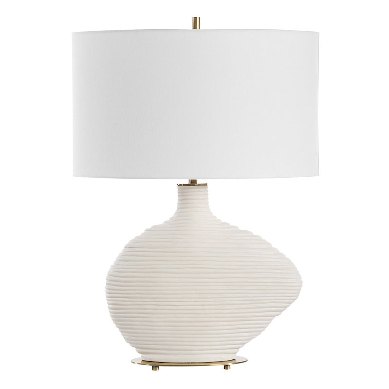 Uttermost Duostacked 1 Light Ceramic Table Lamp, Brass