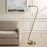 Uttermost Irwin 1 Light Curved Brass Floor Lamp