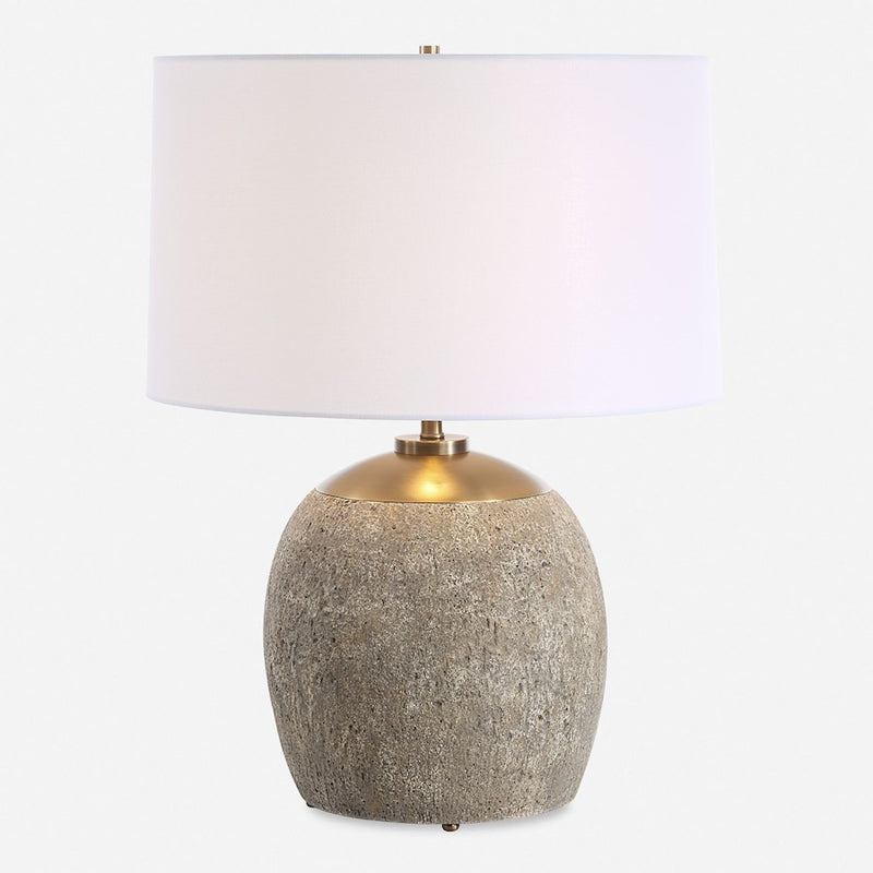 Uttermost Raylan 1 Light Table Lamp, Brown/Brass - 30479-1