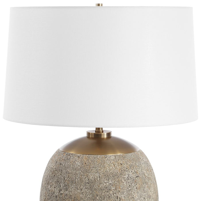 Uttermost Raylan 1 Light Table Lamp, Brown/Brass