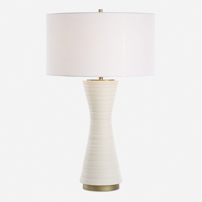 Uttermost Ridgeline 1 Light Matte White Table Lamp - 30482