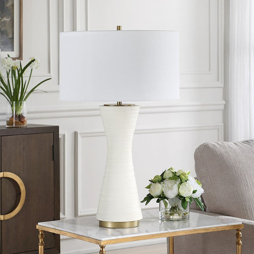 Uttermost Ridgeline 1 Light Matte White Table Lamp