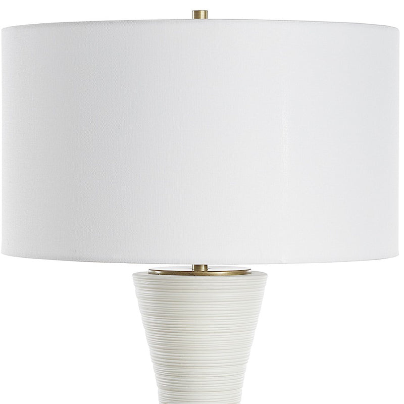 Uttermost Ridgeline 1 Light Matte White Table Lamp