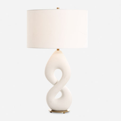 Uttermost Meridian 1 Light Ivory Stone Table Lamp - 30483