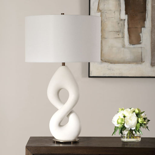 Uttermost Meridian 1 Light Ivory Stone Table Lamp