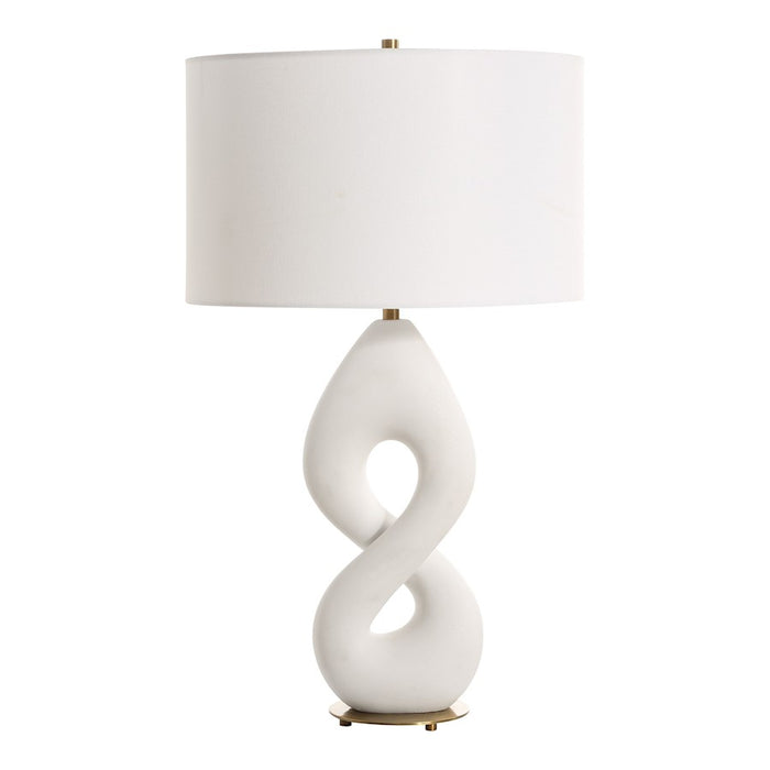 Uttermost Meridian 1 Light Ivory Stone Table Lamp