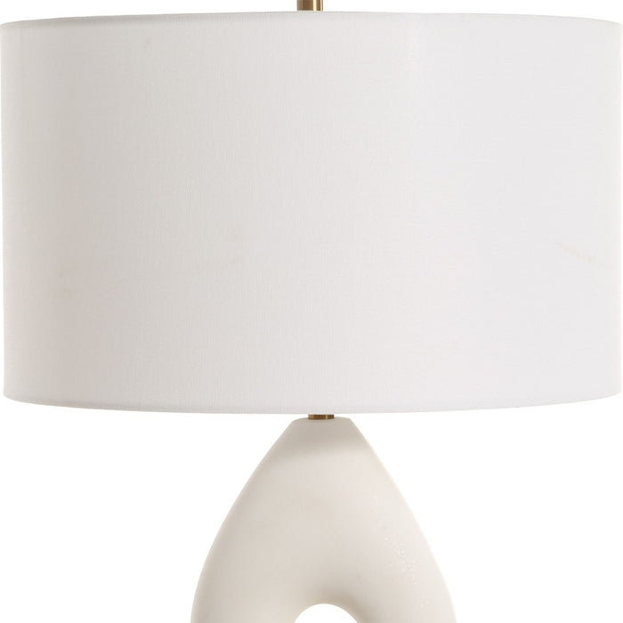 Uttermost Meridian 1 Light Ivory Stone Table Lamp